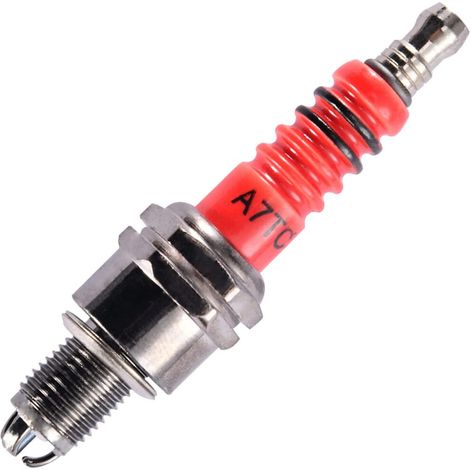 Candele di accensione A7TC a 3 elettrodi adatte per scooter, moto da fuoristrada, mini moto, ATV, ciclomotori, quad e go-kart da 50cc, 70cc, 90cc, 110cc, 125cc e 150cc.