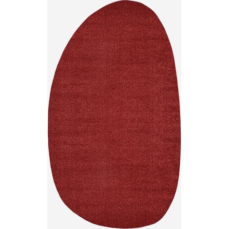 Tappeto frisée tinta unita rosso antiallergico Milano stone ROS101
