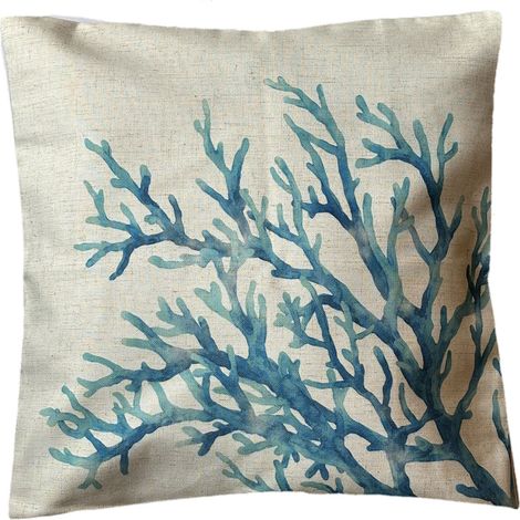 Housse de coussin en poly-lin beige 45 x 45 cm (1/3)