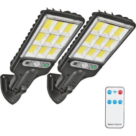 Lot de 2 Lampes Solaires super Lumineuses pour Extérieur, Angle d'éclairage 120°, Lampes Solaires pour Extérieur avec 3 Modes, 108 COB LED avec Détecteur de Mouvement, étanchéité IP65, pour Jardin et (1/5)