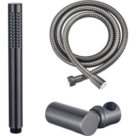FugaFlow Eccelente Sobrado ensemble de douche à main comprenant une douchette à main, un support et un flexible de douche anti-torsion Gunmetal brossé (1/4)
