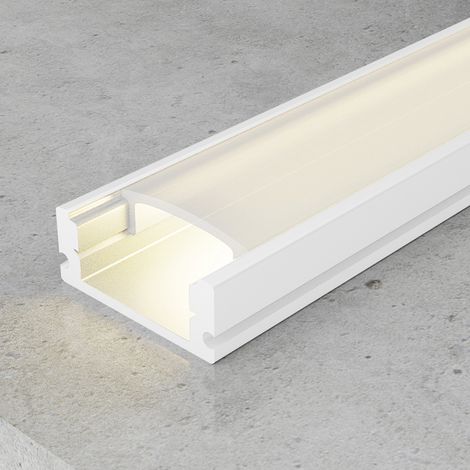 Profilé Aluminium Laqué Blanc Sid - 2 mètres Blanc - Ledme - LM3702 (1/3)