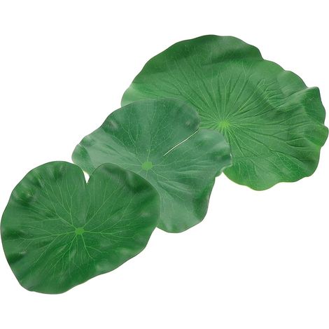 Lot de 3 Sets de Table en Plastique Rigide Forme Feuille de Lotus Imitation, Taille 17-20-28 Cm, Coussin de Protection Antidérapant pour Table, Tapis de Présentation Décoratif (1/5)
