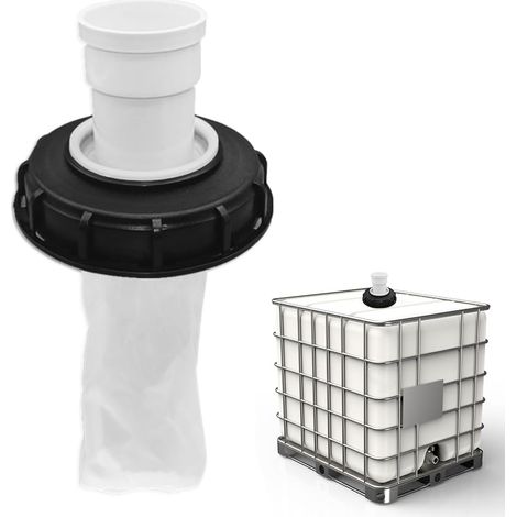 IBC Straight with Filter, 165mm IBC Tank Accessories with DN 150 Nylon Rainwater Filter with Washable Filter for IBC Rainwater Tank (1/5)