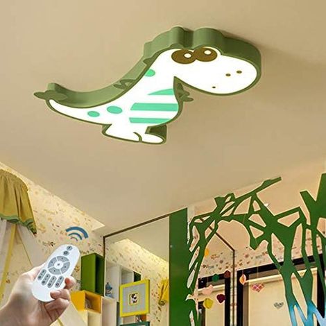 48cm Green Dimmable LED Dinosaur Pendant Light for Children's Bedroom, Boy's Room Ceiling Light (1/4)
