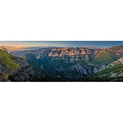 Tableau sur toile gorge du Verdon 45x135 cm - Impression sur Toile Murale Décorative - Image imprimée en HD sur Toile - Toile sur Châssis en Bois FSC - Fabriqué en France (1/4)