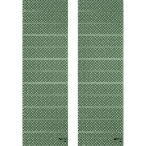 Esterilla plegable verde, 188 cm, esterilla portátil para camping, paquete de 2 unidades (1/5)