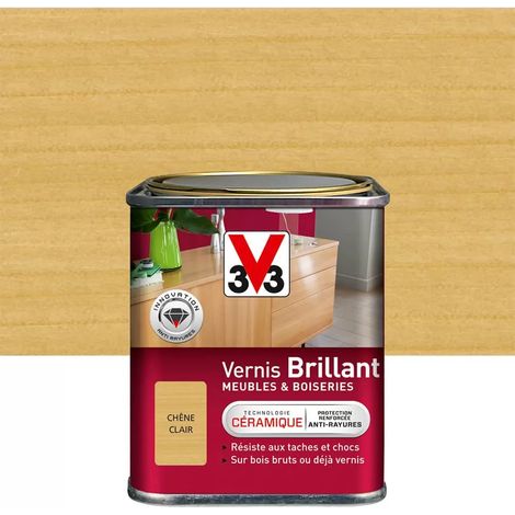 Vernis V33 Meubles et Boiseries Brillant Chêne Clair 0,25 L (1/2)