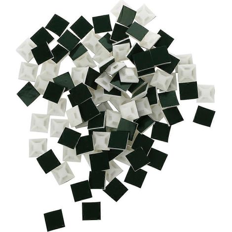Support adhésif pour câbles 3mm, base auto-collante pour attaches de fils, lot de 100 pièces. (1/4)