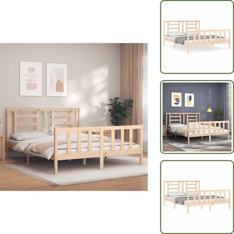 Letto in pino - vidaXL Giroletto senza Materasso 160x200 cm in Legno Massello di Pino -