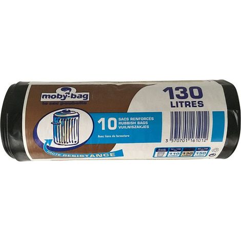 dart france Pack de 10 Sacs Poubelles 130 L - 116101 (1/2)
