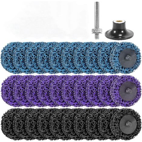 APEX Lot de 33 disques abrasifs diamantés 5,1 cm, changement rapide, roues de bande faciles pour perceuse/meuleuse, retrait de peinture rouille oxydation (1/5)