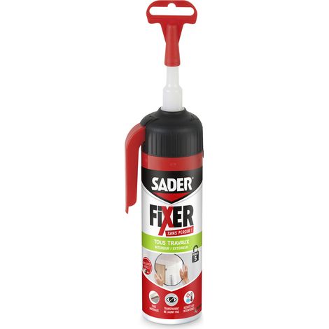 Fijador sin taladro para todo tipo de trabajos transparente gatillo 110g - Sader