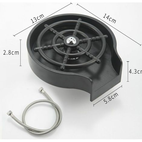 Lave-verres,Lavage Par Pulvérisation à Haute Pression D'évier,Lave-tasse Domestique Commerciale De Thé Au Lait De Café -ABS-Noir (1/3)
