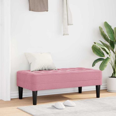 Bench Pink 113 x 57 x 39 cm Velvet vidaXL (1/5)
