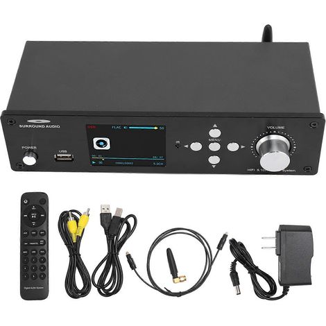 Récepteur/décodeur audio Bluetooth 5.0 avec écran TFT de 2,8 pouces, compatible avec les projecteurs et les ordinateurs. (1/5)
