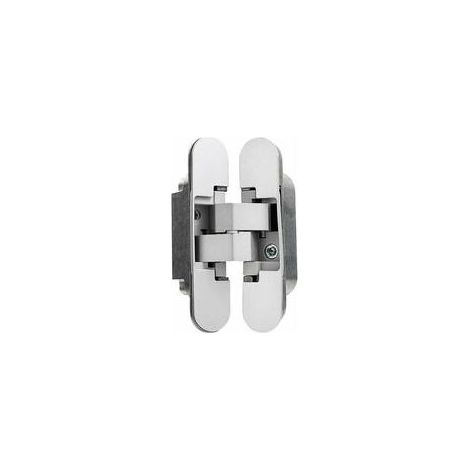 Charnière invisible pour portes, Lot de 2 charnières invisibles pour portes lourdes, charge 40 kg, ouverture 180º (1/3)