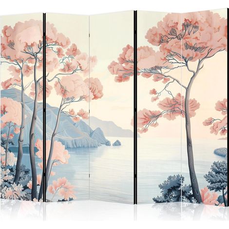 Paravent Artgeist dekorativ rosa 225 x 172 cm Flizelin Holz