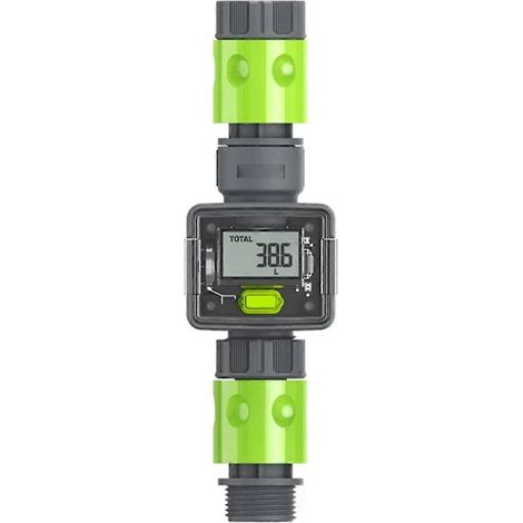 Filiyano-Débitmètre d'eau numérique IPX6 pour tuyau d'arrosage extérieur, calcul de la consommation et du débit (3/4 pouce). (1/5)