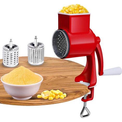 Molinillo manual con dos cuchillas de acero inoxidable para frutos secos, cereales, queso y especias. (1/5)