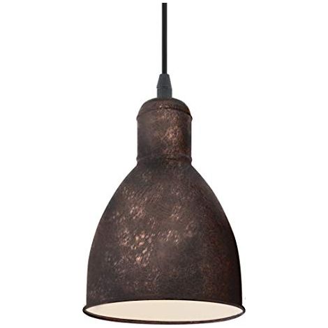 Lampadario A Sospensione Vintage Priddy 1 Acciaio Rame Anticato 1 Luce E27 (1/4)