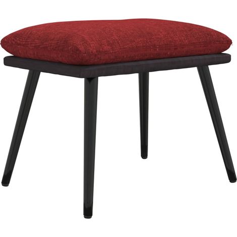 Sgabello Rosso Vino 45x29,5x35 cm in Tessuto e Similpelle vidaXL (1/5)