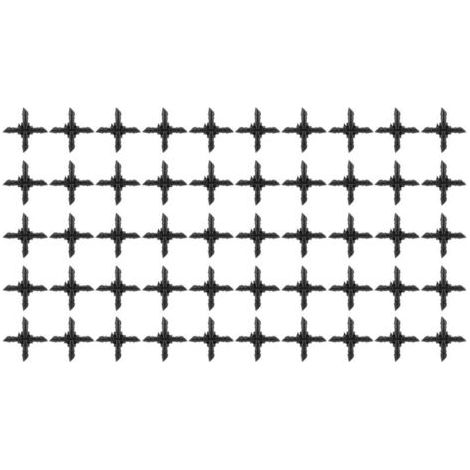 50 Conectores de Tubos de Cuatro Vías de 4/7 Pulgadas, Conectores Cruzados para Tubos de Irrigación (1/4)