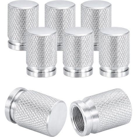 Lot de 8 Bouchons de Valve, Bouchons de Tige de Valve de Pneu en Aluminium, universels, Bouchon de Voiture, pour pneus de voiture, camion, SUV, moto et vélo, Roue (1/5)