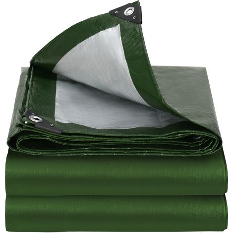 Velway Bâche Imperméable 250 gsm-3x4m - Polyéthylène Haute Densité avec Œillets Métalliques (1/5)