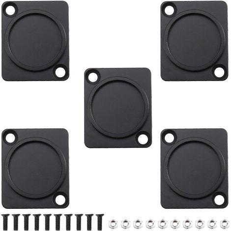 5 plaques d'obturation de panneau type D pour connecteurs et XLR (1/5)