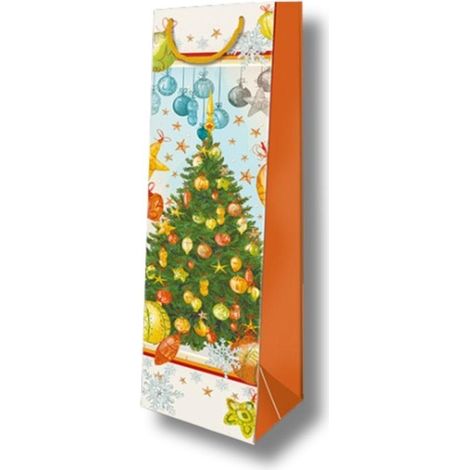 Bolsa decorativa de Navidad BN árbol de Navidad botella dorada