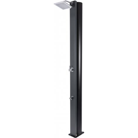 Douche de piscine solaire SQUARE gris anthracite avec rince pieds 40L (1/5)