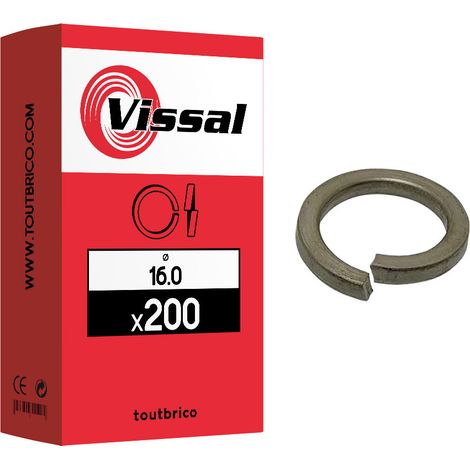200 rondelles à ressort Ø 16mm brut - Vissal (1/2)