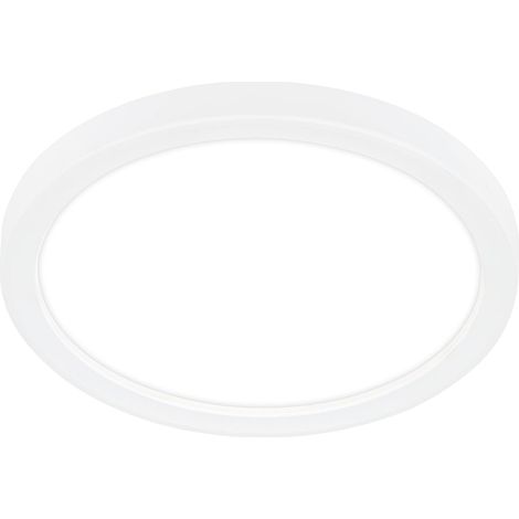 Plafonnier LED à lumière indirecte, plat, lumière blanche neutre, ampoule LED, plafonnier, lampe de salon, cuisine, éclairage de plafond, couloir, 19 x 3 cm, blanc (1/5)
