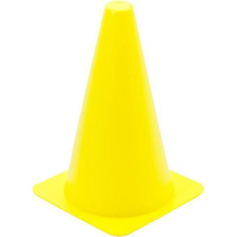 Cône D'entraînement - Hauteur 23 cm - Jaune - Pour Sport Et Entraînement Extérieur Intérieur - Lot De 1 (1/5)