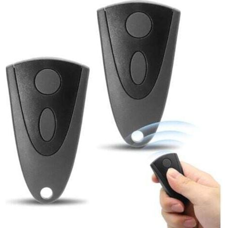 Gate Remote Control Compatible with Novotron 502 MAX43-2 512 MIX43-2, 433.92MHz, Gate and Garage Door Remote, 2 Channels, Black, Pack of 2