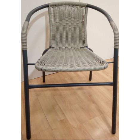SEDIA SPRITZ METALLO/RATTAN 020092- 1,0 pz