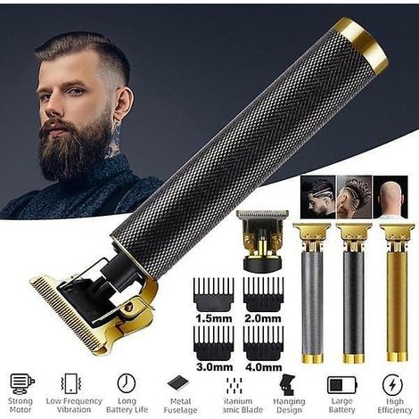 Nouvelle tondeuse à cheveux USB professionnelle, rasoir électrique pour barbe, coupe de cheveux 0 mm (1/5)
