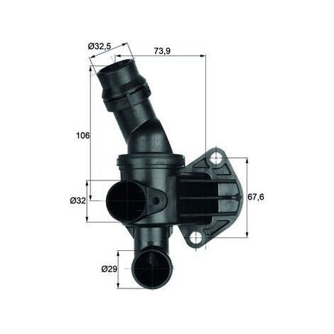 Thermostat, liquide de refroidissement MAHLE TI 6 80 AUDI 06F121111H