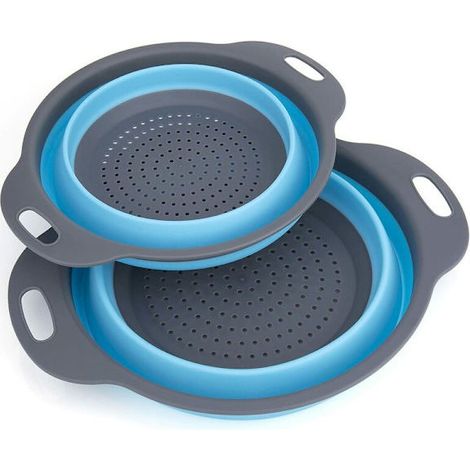 Passoire pliable en silicone, égouttoir de cuisine pour fruits et légumes, panier filtre pliable, pratique (1/5)