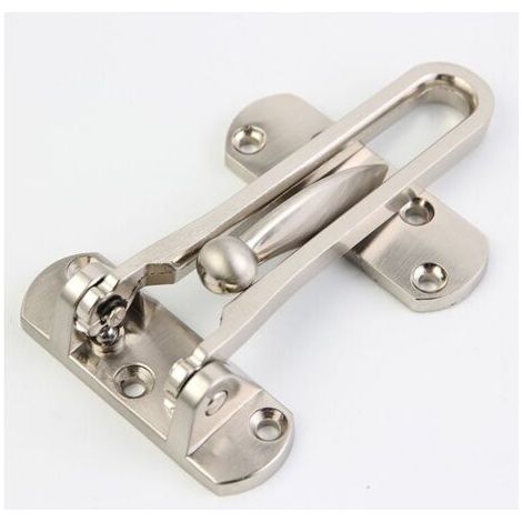 2Pack Entrebailleur de Sécurité Porte Acier Fenêtre Garde Verrou Porte d'Entrée Sans Chaîne Loquet de Verrouillage Pour Fenêtre Porte, Empêche l'Entrée Par Effraction (1/5)