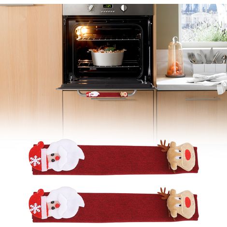 2er-Set Türgriffüberzüge mit Weihnachtsmotiv für Mikrowelle, Backofen und Kühlschrank – Schutz und Dekoration (1/5)
