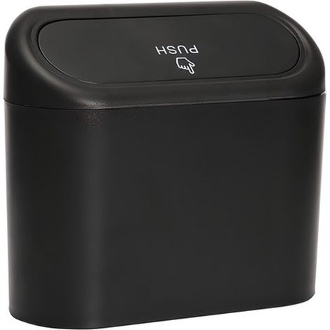 Cestino per auto, cestino per porta, mini cestino per auto, organizer per rifiuti, contenitore di plastica, cestino per auto, ABS nero (1/5)