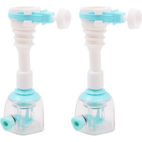 Lot de 2 rallonges de robinet réglables de 12,5 cm pour évier de cuisine avec 2 types de décharge d'eau compatibles avec becs ronds de 15 à 23 mm de diamètre (1/5)