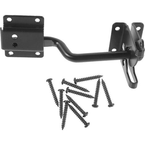Kit de quincaillerie pour loquet de portail avec verrouillage par gravité sécurisé, loquet de portail extérieur en métal facile à installer (1/5)