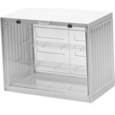 Boîte de Présentation Empilable pour Figurines - Écrin Anti-Poussière avec Porte Blanche pour Collection (1/5)
