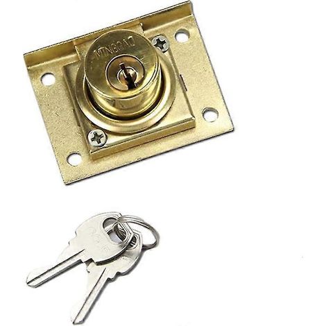 Serrure à came pour meubles, cylindre en laiton, serrure à came pour portes d'armoires et de placards avec clés, idéale pour boîtes aux lettres et placards - WELLNGS