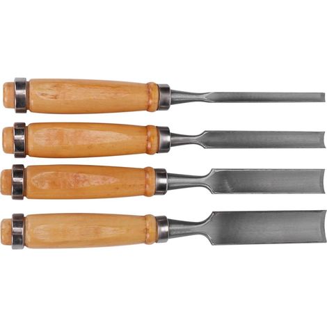 1ensemble Outils de Sculpture Bois Ciseaux à Découper Acier avec Poignée Bois Solide Kit de Gravure pour Charpentiers et Sculpteurs (1/5)