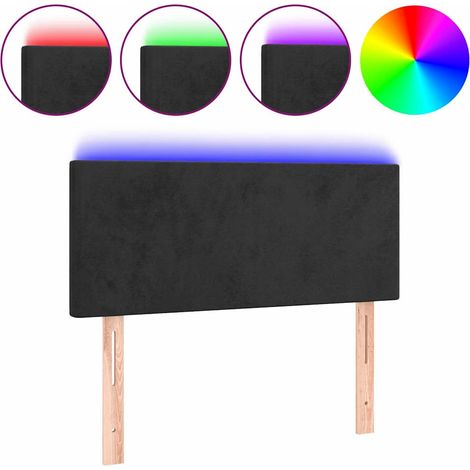 Maison Exclusive - LED Kopfteil Schwarz 90x5x78/88 cm Samt (1/5)