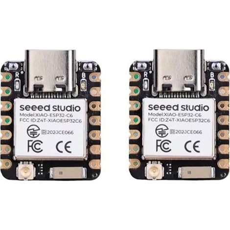 Kompatibel mit XIAO ESP32C6-2,4 GHz WiFi 6, 5.3 per Zigbee Thread (802.15.4), ESP Rain Maker, AWS IoT, per Azure (2 Stück)